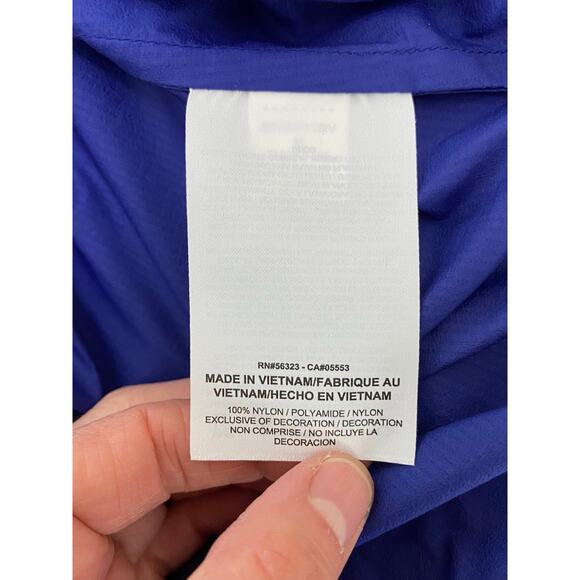 Nike Women's M Blue Ultra Lightweight Full Zip Nylon Hooded Running Jacket - Picture 6 of 7